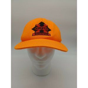VTG Winchester Super X Neon Orange High Vis Hunting Snapback Hat Cap USA READ